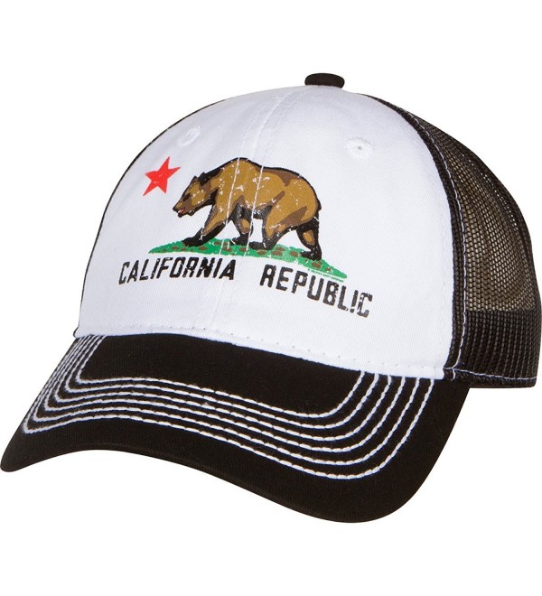 California Republic Screen Print Trucker Hat Black CD12O6THHFN