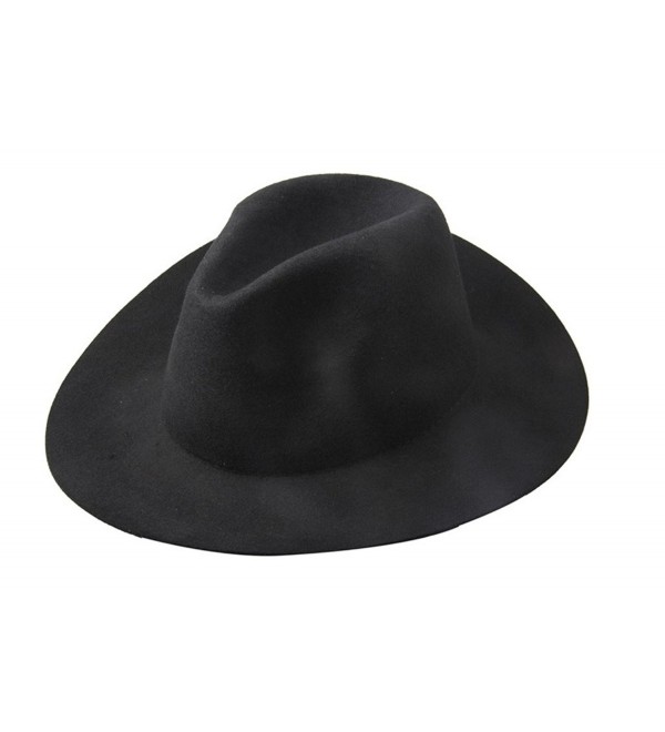 Women's Ladies Floppy Wide Brim Felt Fedora Trilby Sun Hat CT121FY7VE9