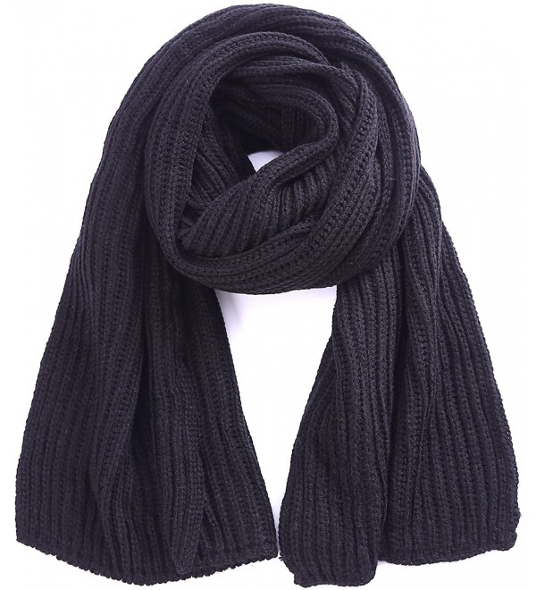 Soft Winter Scarves Warm Knit Scarves For Outdoor Knitted Womens Scarves Black Ci188ltcm8t 