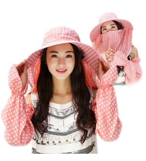 BTW.JP] Women's Sun Hat with Face and Arm Cover Set Gardening Outdoor  Fashionable Included Blue C7183GR3U28