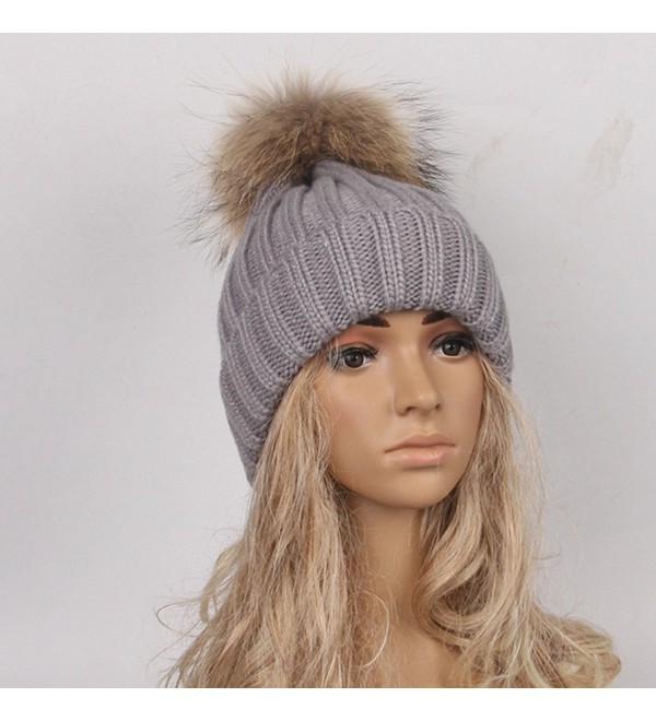 DEESEE Beanie Hat Women Winter Crochet Hat Wool Knit Hemming Warm Cap ...