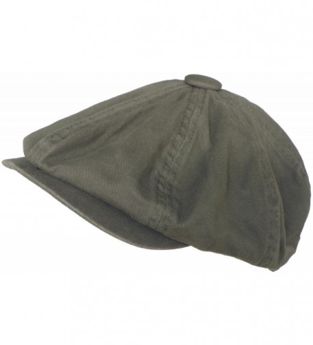 8/4 Apple Jack Cap Cotton Newsboy Hat (Olive- Small) C911FGG0UZZ