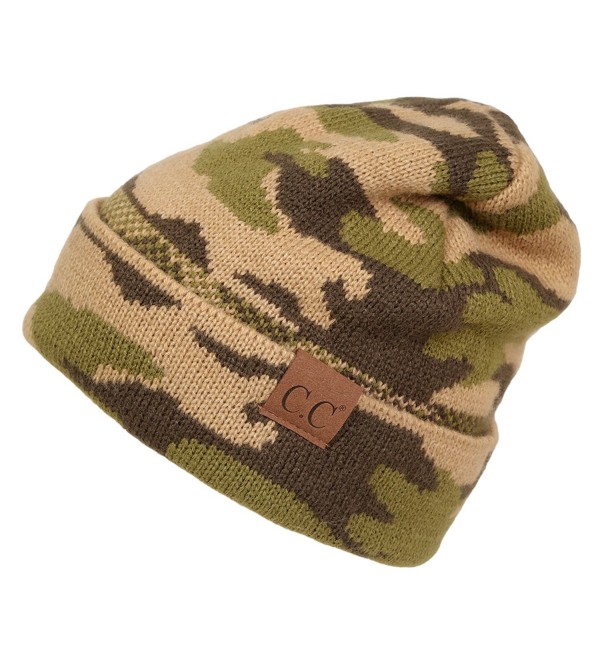 Funky Junque's Camouflage Camo Print Knit Cuff Beanie Warm Winter Hat ...