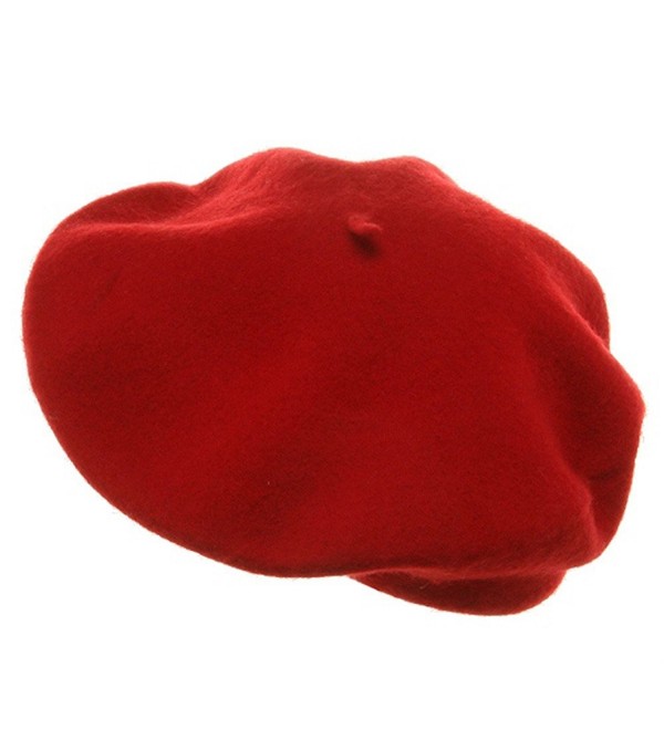 Classic French Artist 100 Wool Beret Hat Red Cp11jfgggat