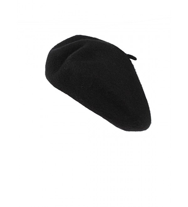 Choies Women's Or Men Wool Beret Hat-Solid Classic French Beanie Beret ...