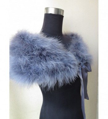 Real Ostrich Feather Cape With Silk ribbon Scarf Party protect your ...