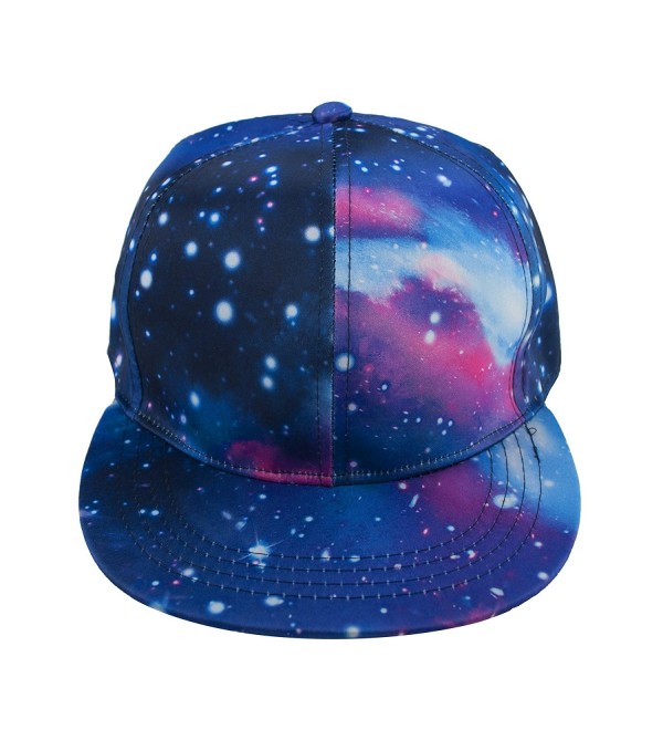 Unisex Snapback Hat / Flat Bill Baseball Cap- With Space Galaxy Printed ...