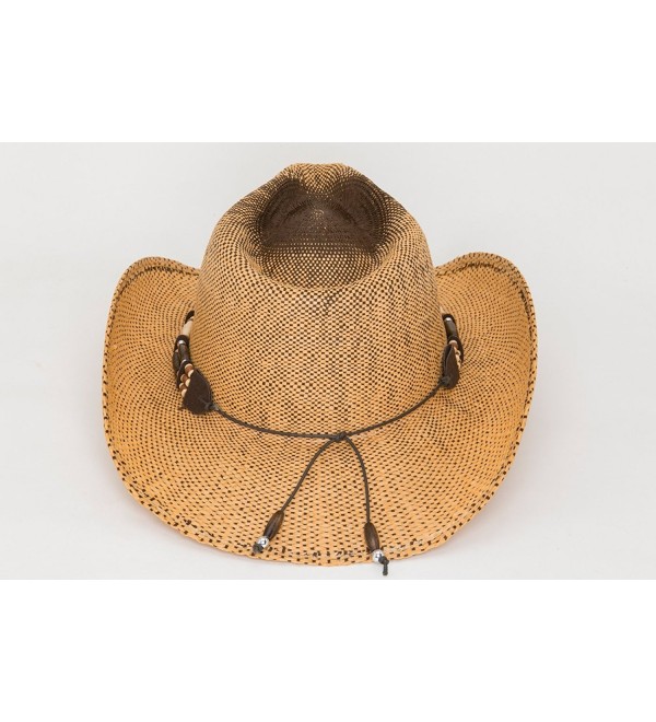 Jacobson Straw Cowboy Hat Antique Hondo Western Hat Bead Band CQ182GHQ9UU