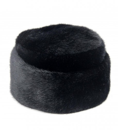 Men's Faux Mink Fur Hat Russian Cossack Winter Warm Hat Ski Cap Black ...