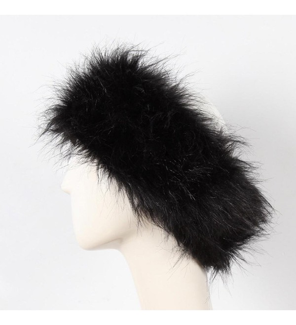 Winter Hat Keep Warm Faux Fur Headgear Cap Black C51886IAMGW