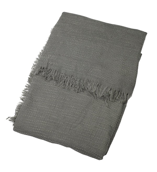 Charcoal Gray Solid Cozy Color Womens Fashion Warm Winter Blanket Scarf ...