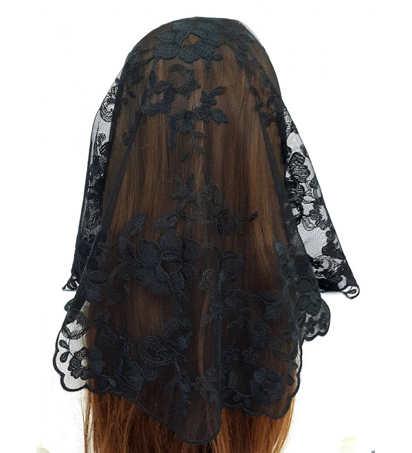 Chapel Catholic Veil Spanish Lace Mantilla Medium Margaret Black ...