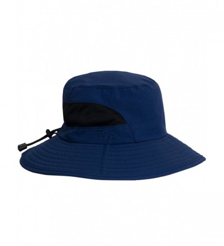 Tuga Adult Playa Wide Brim Bucket Sun Hats UPF 50+ Sun Protection Navy ...