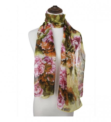 ChikaMika Chiffon Scarves Lightweight Green in Fashion Scarves