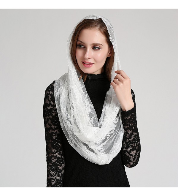 Catholic chapel veil infinity scarf mantilla floral lace veil v41 Wrap ...