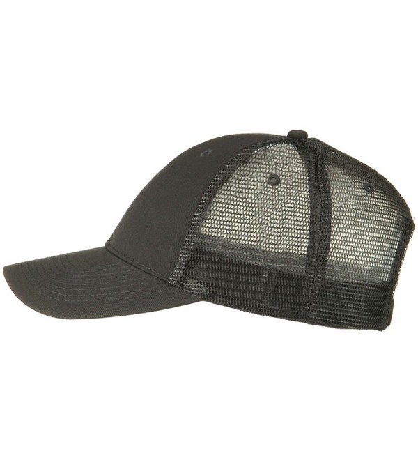 Solid Cotton Twill Low Profile Nylon Mesh Back Cap Charcoal Grey   Solid Cotton Twill Low Profile Nylon Mesh Back Cap Charcoal Grey Cc11918evpt 