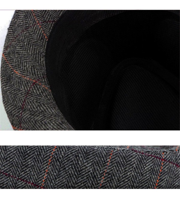 Felt Trilby Hat Men Gentleman Autumn Winter Plaid Fedora Jazz Hats ...