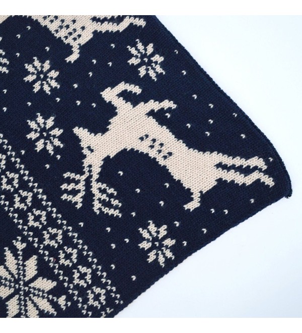 Rebecca Women Knitting Scarf Christmas Reindeer Snow Flake Shawl ...