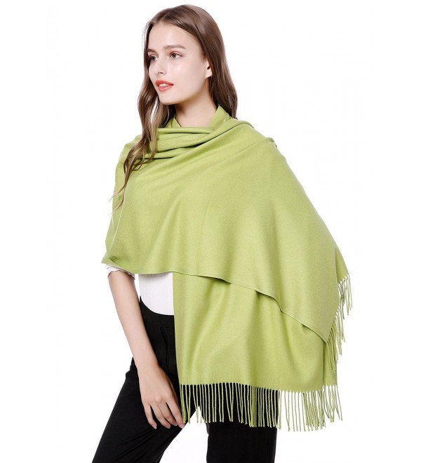 Cashmere Scarf Pashminas Wraps Shawl Super Soft Warm 78 X 27 Scarves Women Men Grass Green 9421