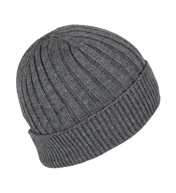 Classic Ribbed Cable Knit Beanie Hat-Unisex Warm Fleece Lined Acrylic ...