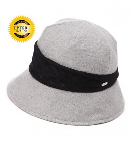 Womens UPF50+ Summer Sunhat Bucket Packable Wide Brim Hats w/Chin Cord ...