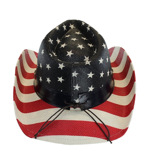 Usa Shapeable Brim Cowboy Hat W Vegan Leather Stars And Stripes Band Patriotic C0125r49jy3 3255