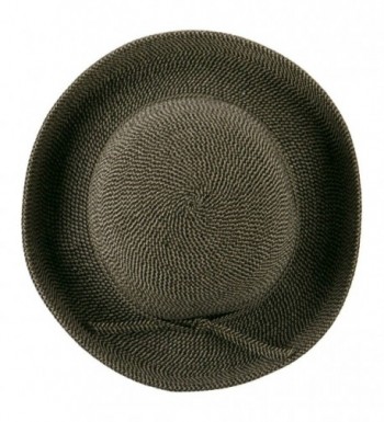 UPF 50+ Tweed Cotton Paper Braid Medium Kettle Brim Hat OSFM Black ...