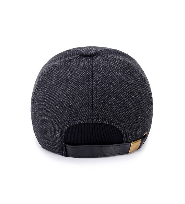 Men's Winter Warm Woolen Tweed Peaked Baseball Cap Hat With Fold ...