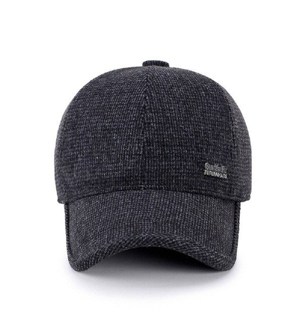 Men's Winter Warm Woolen Tweed Peaked Baseball Cap Hat With Fold ...