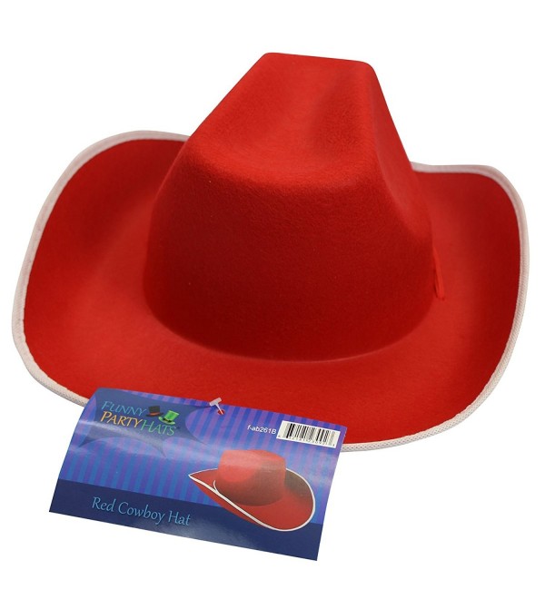 amscan Canada Day Cowboy Hat Head Accessory - 5 x 13, Red - 1 Pc.