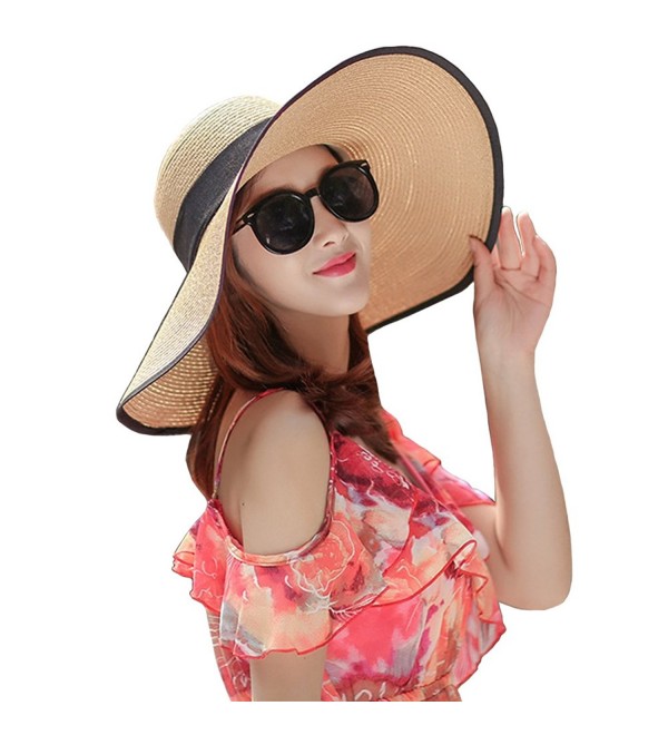 FURTALK Womens Foldable Summer Sun Beach Straw Hat UPF50 Travel Packable Summer Cap