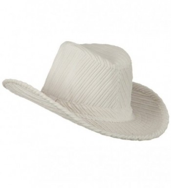 Corduroy Cowboy Hat Off White