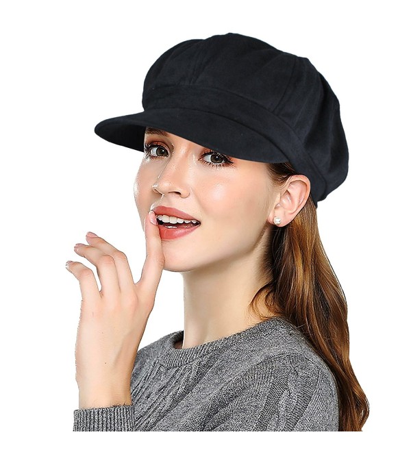 Womens Visor Beret newsboy Cap Velvet Cabbie Hat For Ladies Girls More ...
