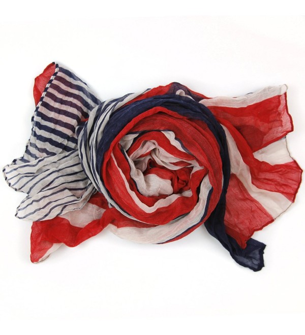 Nautical Red White And Blue Stripe Scarf C211flrus83